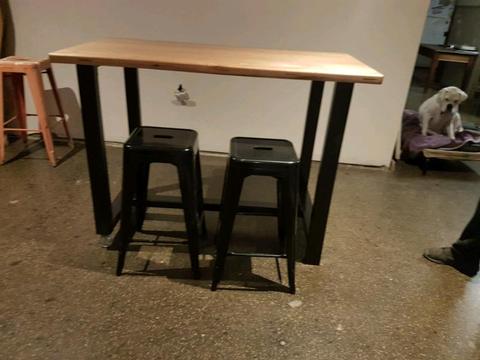 Tasmanian oak bar table