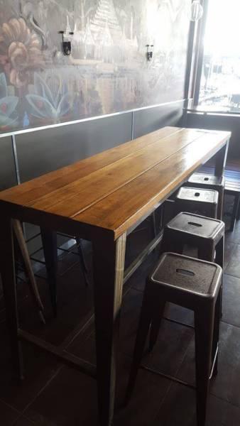 large high table from bar/restaurant