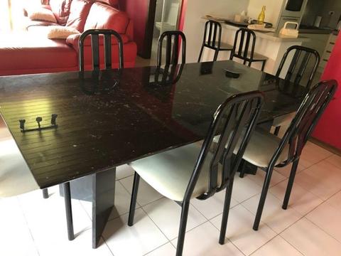 dining table set - large table and 8 chairs for sale