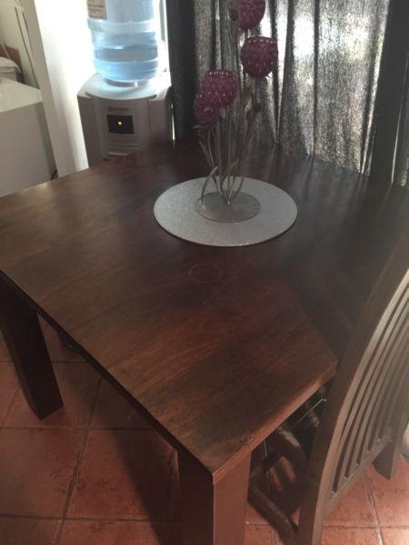 Sold wood dining room table - table only