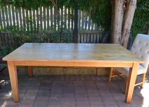 SOLID RAW TIMBER LARGE DINING TABLE