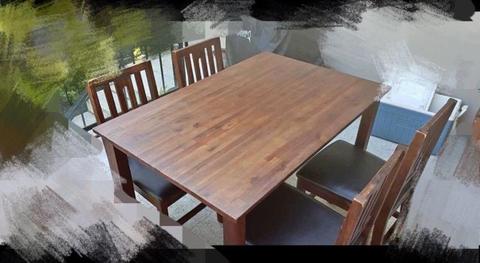 1200mm L Solid timber Dining table&chairs