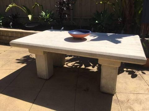 Limestone Outdoor Table 2000 mm L x 1200 mm W x 760 mm H