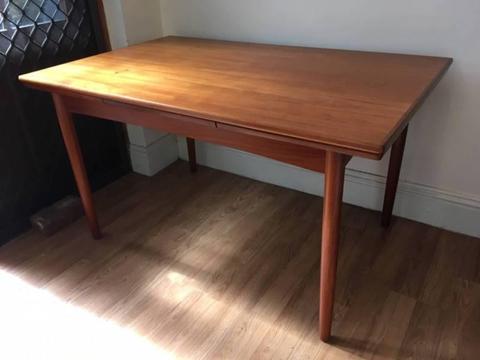 1960s Teak Vintage Table Danish Design with Concealed Extensions