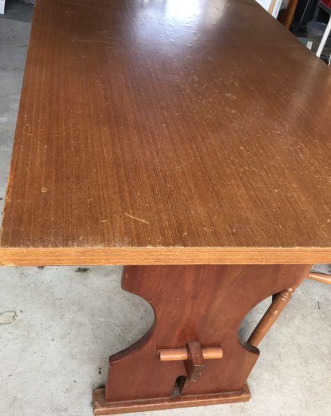 Timber table and 4 chairs