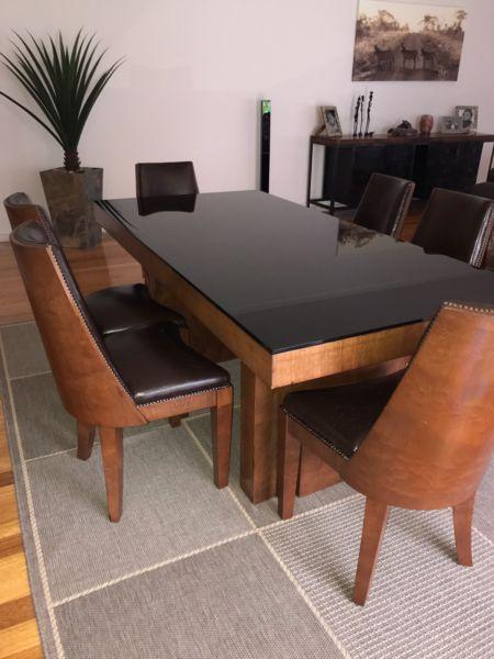 Timber / glass Dining table