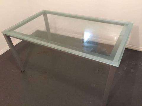 Glass Top Dining Table or Office Table