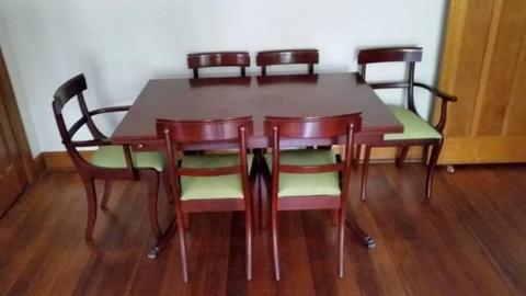 Dining table extendable solid wood