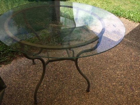 Glass Top Round Table