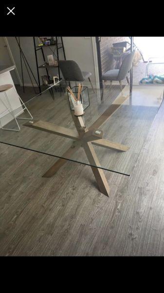 Glass dining table for sale