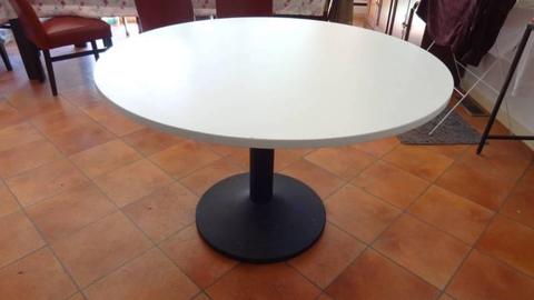 Large 1.2m diameter Round Table-White Laminex-Office-Home