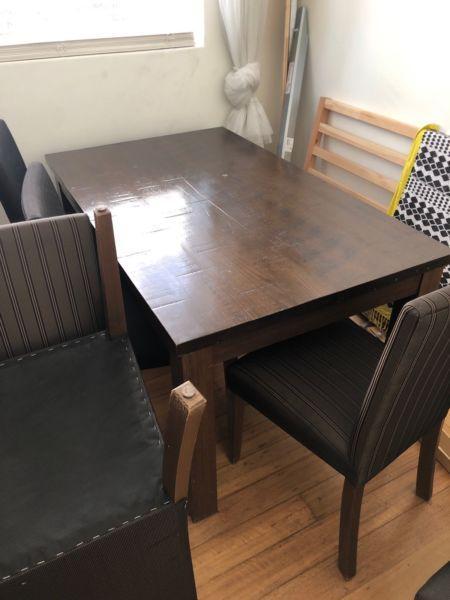 Table and 6 chairs