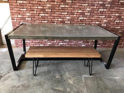 Concrete polished table