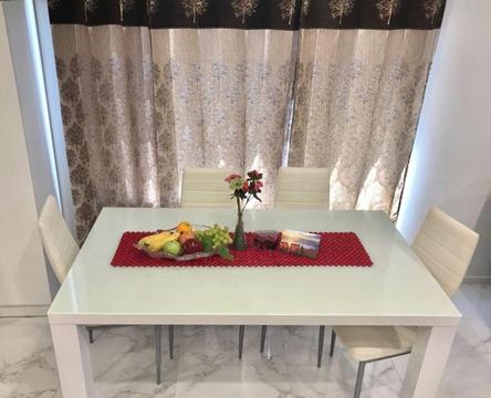 Dinning table with 4 chairs + free Tv unit