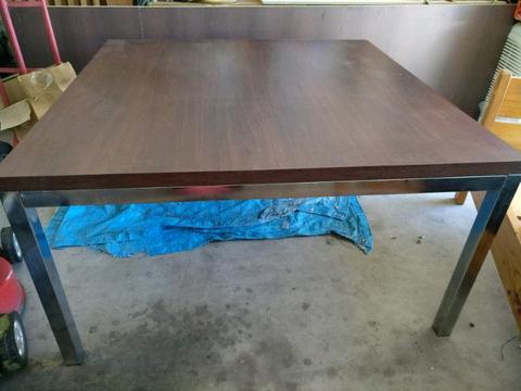 Table - square dining table. Seats 8