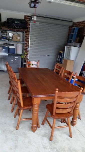 9 piece Dining Table and chairs