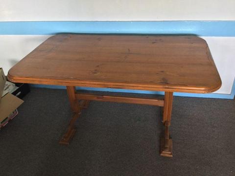 Large wood dining table