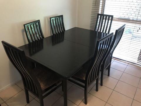 Black Dining Table and Chairs