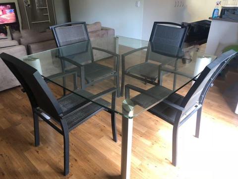 Dining table set with 4 chairs pick up at calamvale