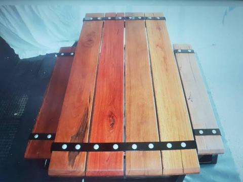 Quality handmade table and bench seats brand new