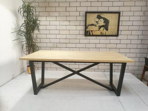 6 seater Natural Dining Table - Furniture Clearance Centre