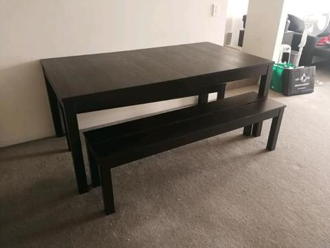 URGENT SALE!! IKEA BJURSTA Expandable table and benches