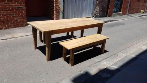 Dining Table with 2 bench seats