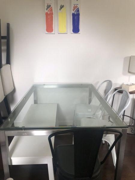 Freedom Furniture Glass Dining Table