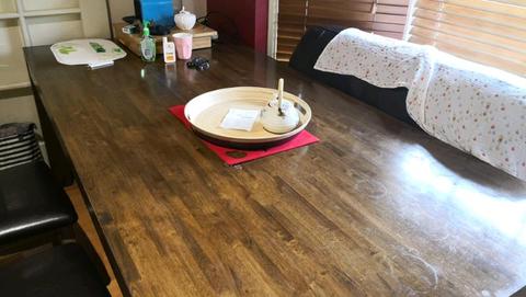 Solid wood dining table 2.1m x 1m