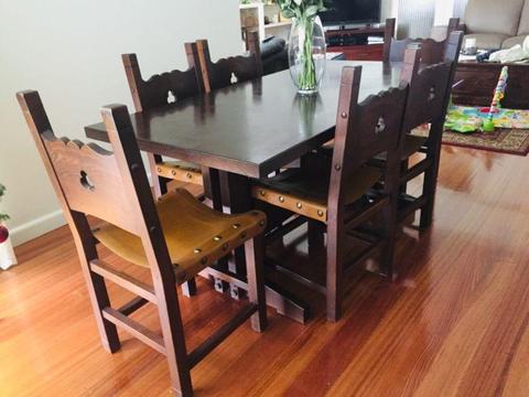Gothic Style 7 piece dining set