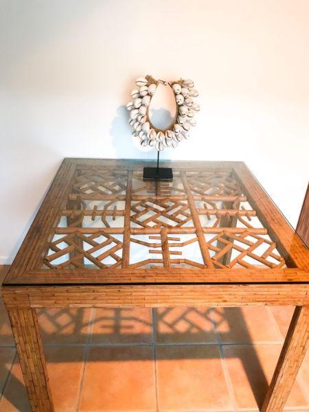 Absolutely stunning bamboo cane Chippendale table