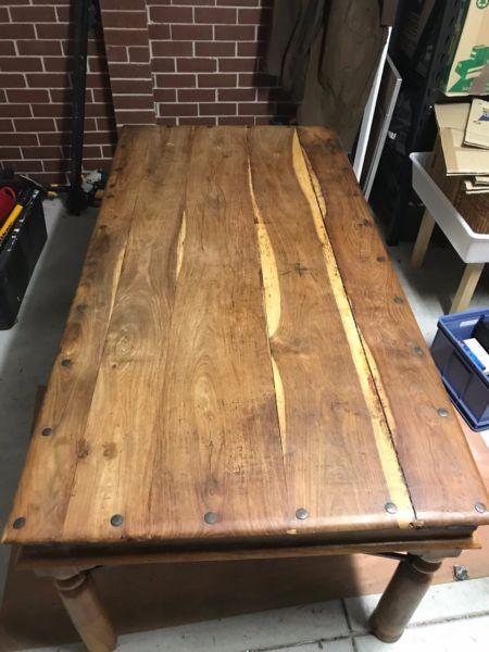 Wooden Table 2m x 1m in reasonable condition