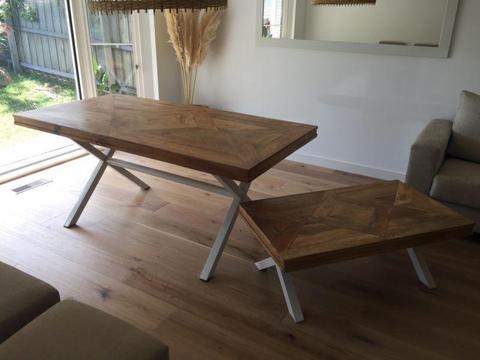 Dining table and coffee table