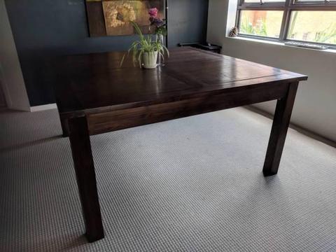 Nick Scali square wooden dining table