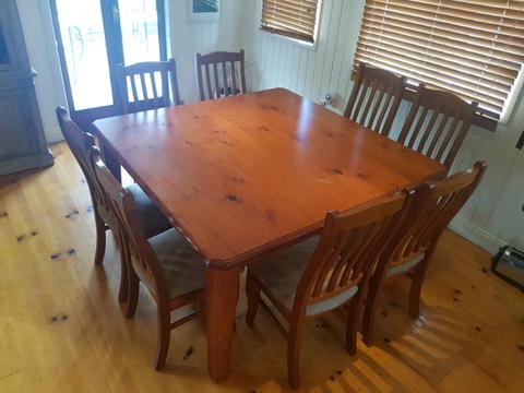 Dining Table 8-seater with Chairs