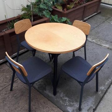 Wooden/Steel Table and Chairs