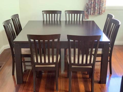 8 Seater Wooden Dining Table Set