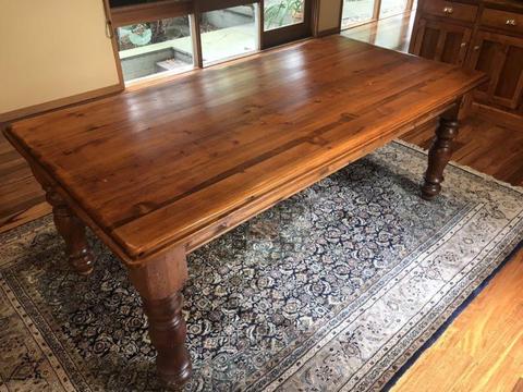 DINING TABLE - SOLID PINE - Approx 2m x 1m - MUST SELL!!!