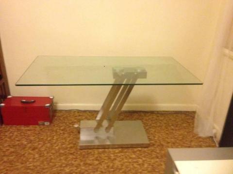 Adjustable Height Glass Coffee/Dining Table