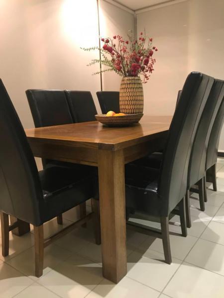 9 Piece Solid Timber Dining Suite
