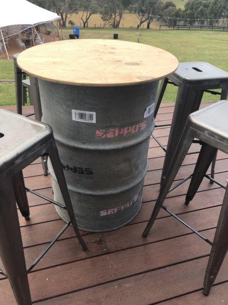 4 x Barrel Bar Tables
