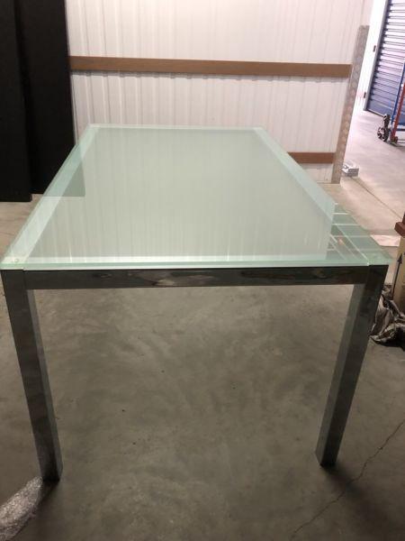 Dining table - glass and chrome