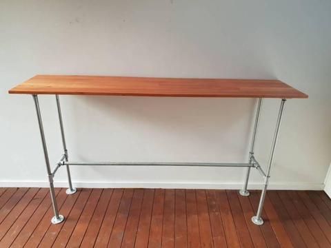 Custom timber top bar table