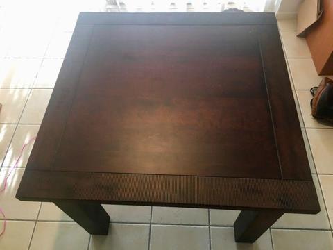 Small solid wood dining table