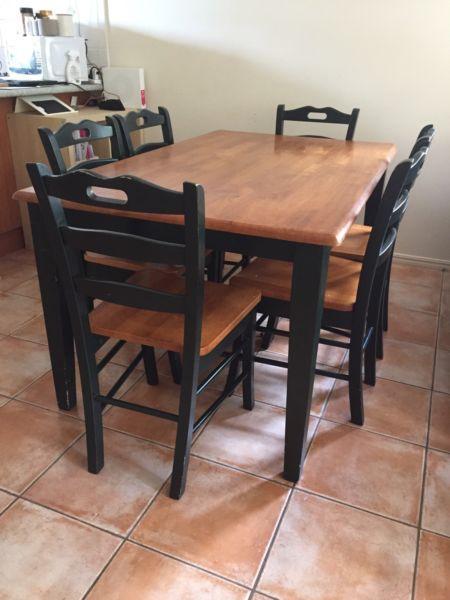 Dinning table and chairs- solid timber