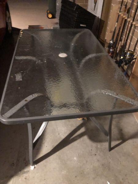 Glass outdoor table only