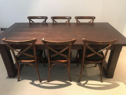 New Condition Bay Leather Republic Dining Table