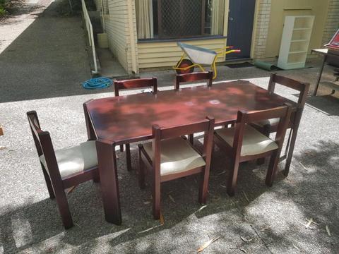 Cheap Rosewood Dinning Dinner Table 6 Seats Solid Good Quality