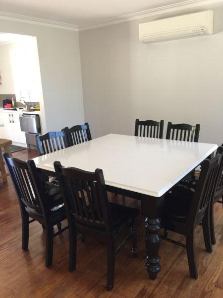 DINING TABLE & 8 chairs