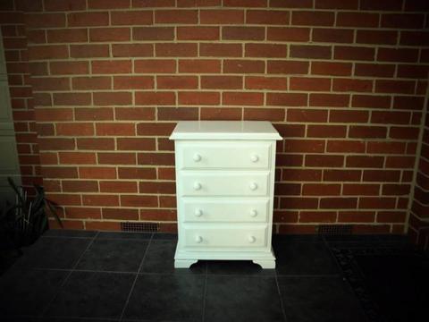 solid wood white chest of drawers